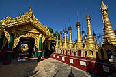 Kakku Pagoda complex. Part of the Buddhist Temple inside the complex. Shan State in Myanmar (Burma). 